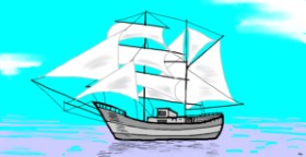 Рисунок на тему «Парусное судно» — автор: Swimmer