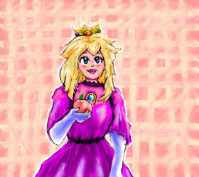 新キノコ の 桃 の絵