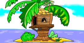 Drawing of Treehouse by Swimmer