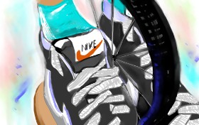 Рисунок на тему «Одноколесный велосипед» — автор: DrawSomething