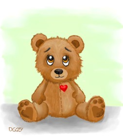 Drawing of Teddy bear by GreyhoundMama