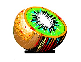 Drawing of Kiwi fruit by Vulpix
