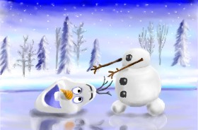 Wizard の 雪だるま の絵