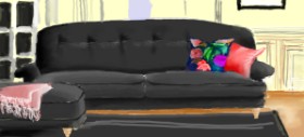 Güber Gru の ソファ の絵