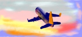 Magic Mushroom の 飛行機 の絵