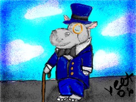 Рисунок на тему «Бегемот» — автор: Yeet06