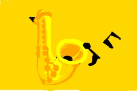 sinimaginacion の サックス の絵