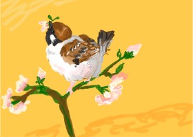 Нина の スズメ の絵