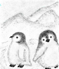 anu antony の ペンギン の絵