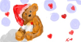 Drawing of Teddy bear by love