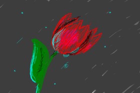 Рисунок на тему «Цветок» — автор: 𒈟𒈟𒈟