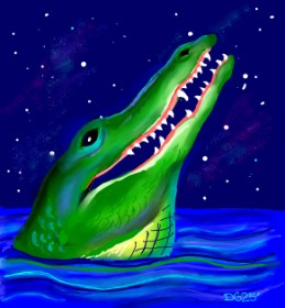 GreyhoundMama の アリゲーター の絵