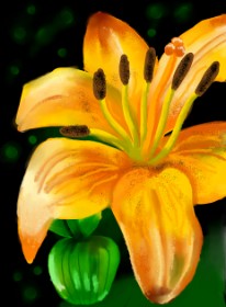 Moby  の ユリの花 の絵