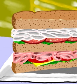 Drawing of Sandwich by Joze
