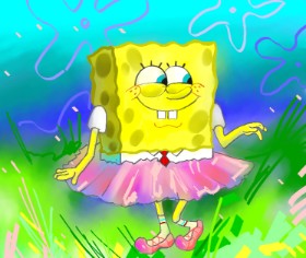 Drawing of Spongebob by Moon