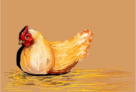 Рисунок на тему «Курица» — автор: JustMe