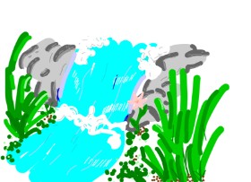 Рисунок на тему «Водопад» — автор: 🌸