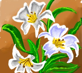 Dream の ユリの花 の絵