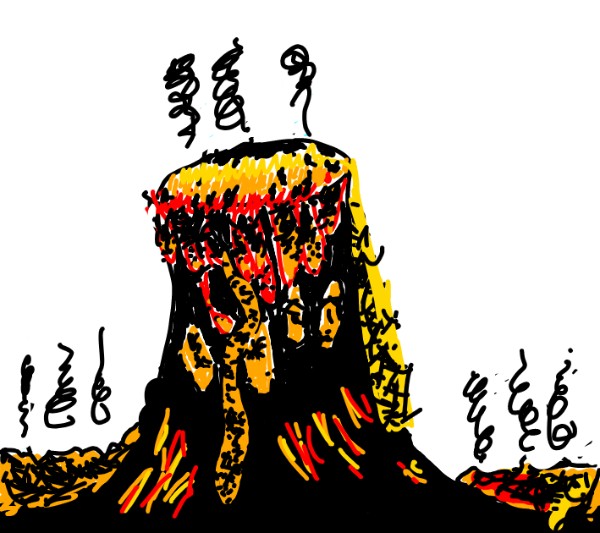 Lindsay の 火山 の絵