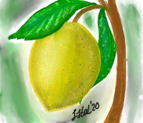 Iris の レモン の絵