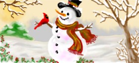 Debidolittle の 雪だるま の絵