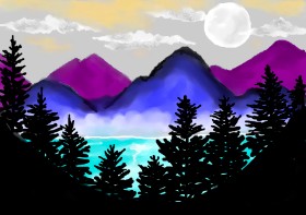 Рисунок на тему «Гора» — автор: Debidolittle