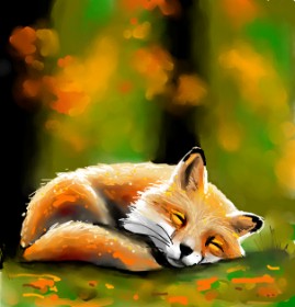 Яandi の キツネ の絵