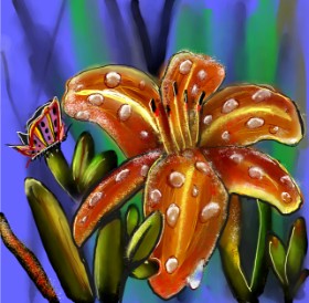 Leah の ユリの花 の絵