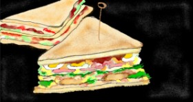 Drawing of Sandwich by Maggy