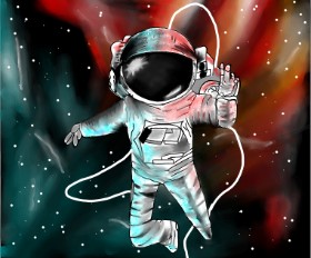 Drawing of Astronaut by Abeer-Irza