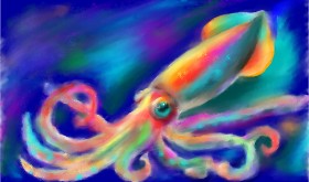 Yasi の イカ の絵