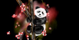 Drawing of Panda by Eclat de Lune