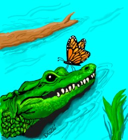 Drawing of Alligator by GreyhoundMama