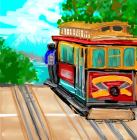 KayXXXlee の ケーブルカー の絵
