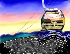 Yashi 🐢 の ケーブルカー の絵