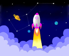 Рисунок на тему «Ракета» — автор: Sofie
