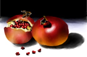 Drawing of Pomegranate by Wizard
