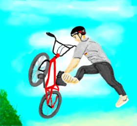 mr yj の 自転車 の絵
