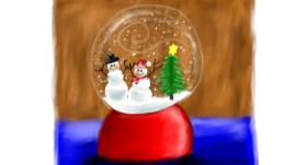 Drawing of Snow globe by Sara