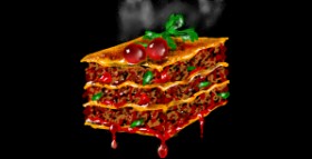 Drawing of Lasagna by Eclat de Lune
