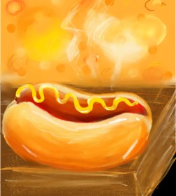 Drawing of Hotdog by Shany