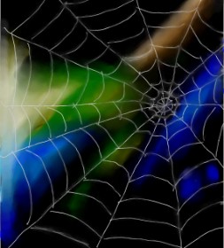 Drawing of Spider web by Lixxie