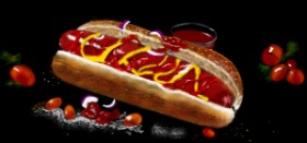 Çhåching の ホットドッグ の絵
