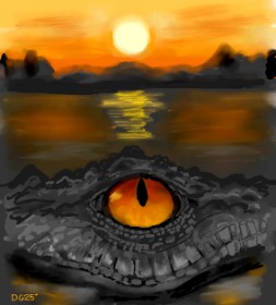 GreyhoundMama の アリゲーター の絵