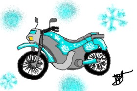 Drawing of Motorbike by Ingrid