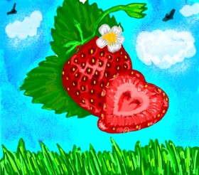 Drawing of Strawberry by Mercy