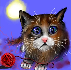 Рисунок на тему «Котенок» — автор: Leah