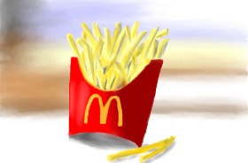 Drawing of French fries by Wizard