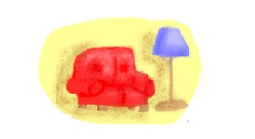 cookie karr の ソファ の絵