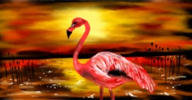 Eclat de Lune の フラミンゴ の絵